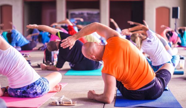 people doing yoga