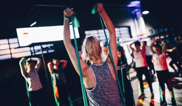 people working out at gym