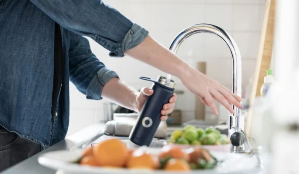 filling bottle of water