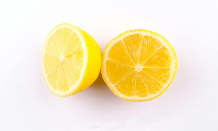 one lemon cut in half