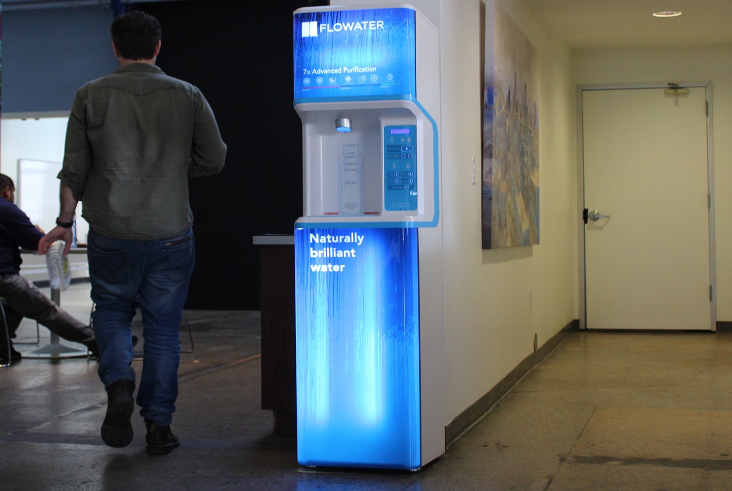 flowater refill station in office building