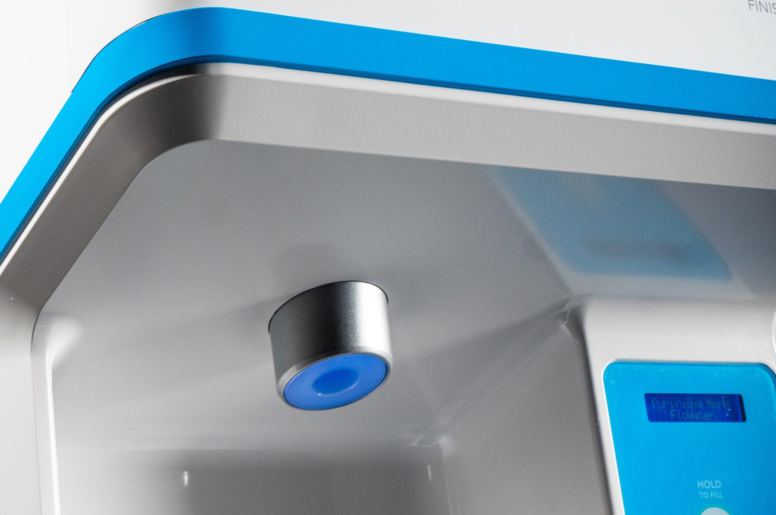 closeup of flowater refill station water dispenser
