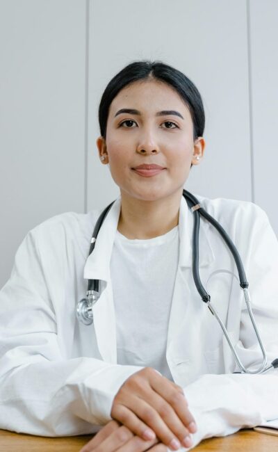 woman doctor with stethoscope