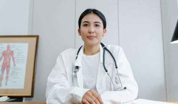 woman doctor with stethoscope