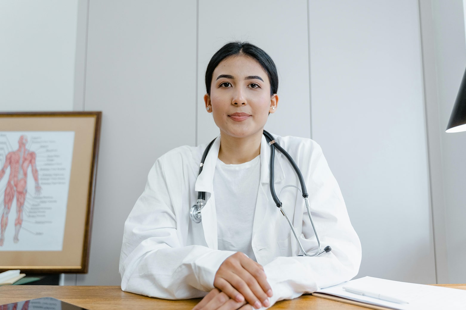 woman doctor with stethoscope