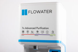 White flowater refill station top of station