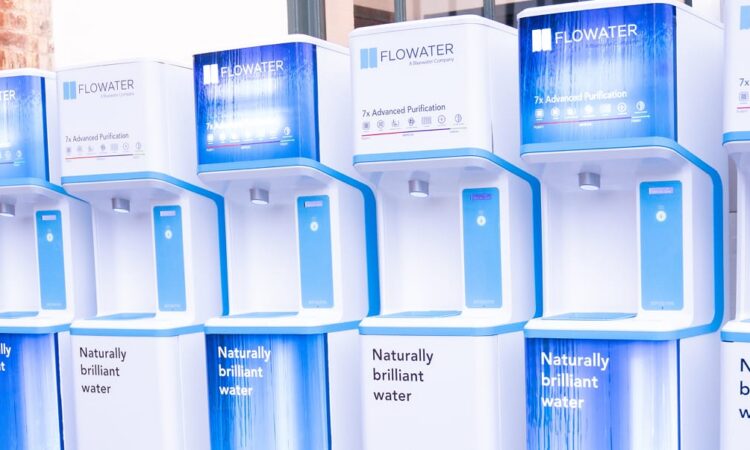 row of flowater refill stations