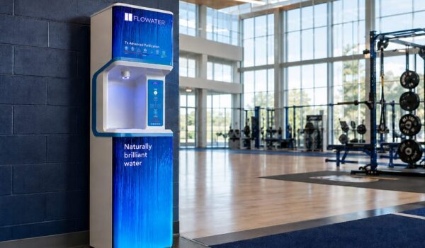 flowater refill station in a college athletic department